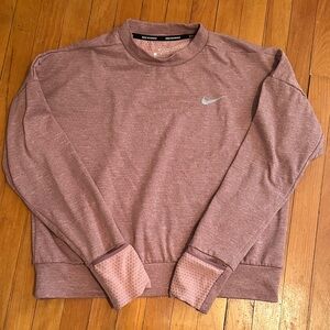 Nike Running Dri-fit long sleeve Dusty Rose Crewneck top